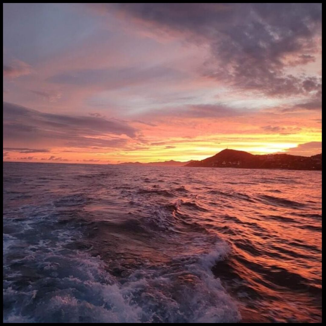 Sunset in Cabo on a yacht